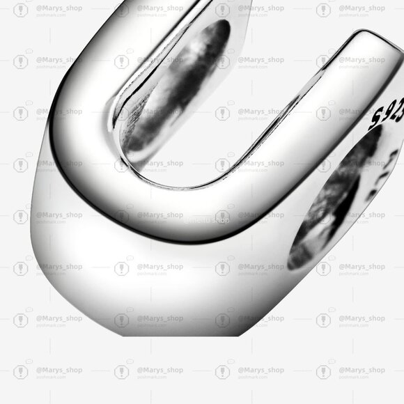 Pandora Letter U Alphabet Charm - Picture 4 of 6